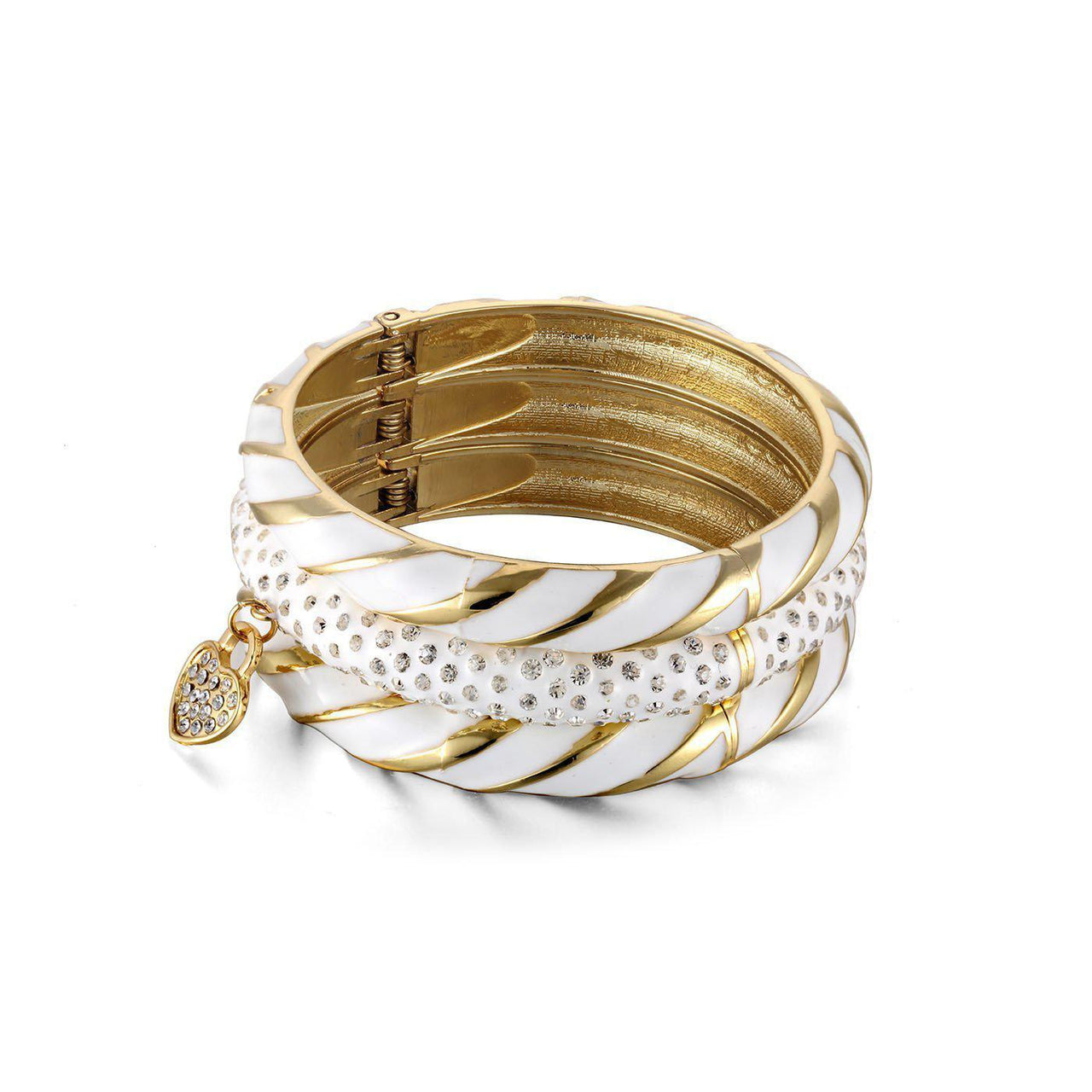 Blinglane - Luxe White Bangles Set (3) - 3 PCS - 1 COLOR -