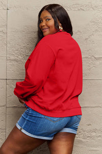 Thumbnail for Simply Love Full Size MAMA CLAUS Round Neck Sweatshirt - SIZES S THRU 3XL - T - 2 COLORS -