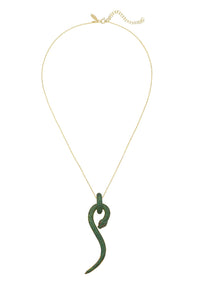 Thumbnail for LATELITA - Anaconda Snake Pendant Necklace Gold Emerald -