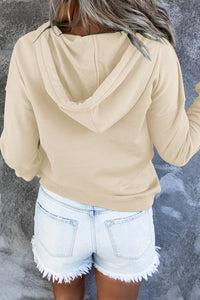 Thumbnail for Dropped Shoulder Long Sleeve Hoodie with Pocket - T - 9 COLORS -