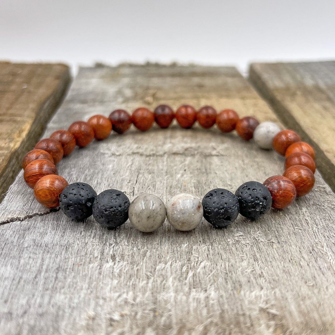 Central - Grey Feldspar, Lava Rock, & Rosewood -