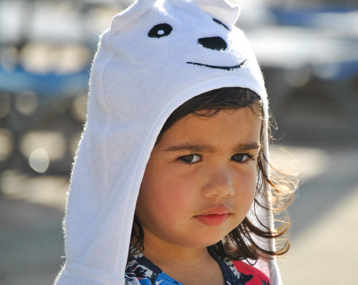 Little Ashkim - Bamboo Rayon Bear Hooded Turkish Towel: Little Kid -