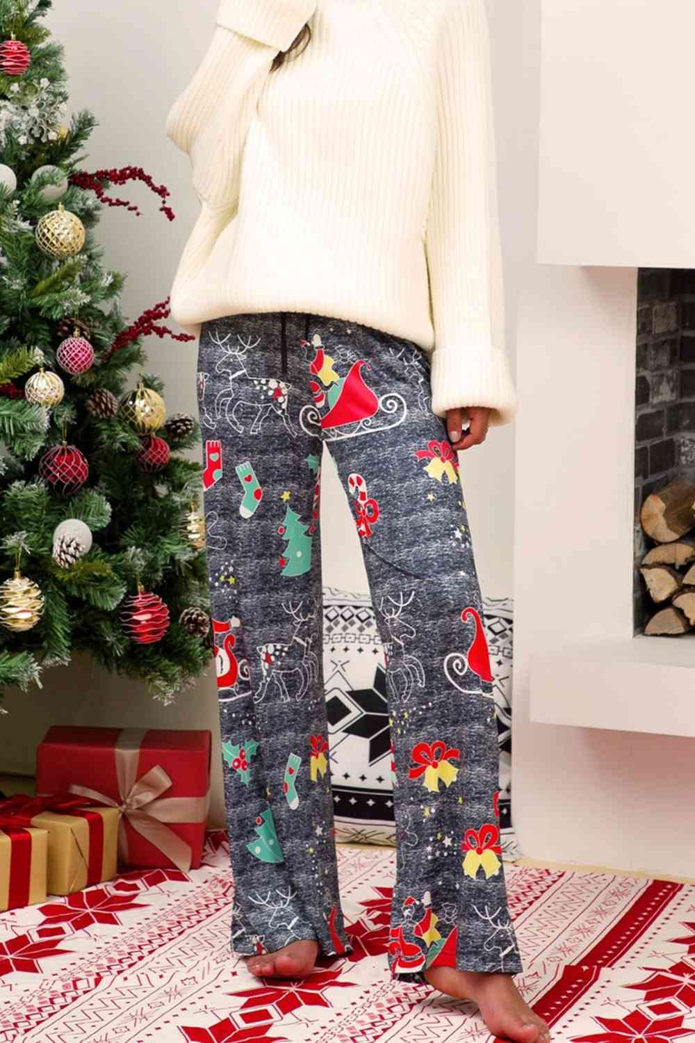 Christmas Straight Leg Pants - T - 3 COLORS -