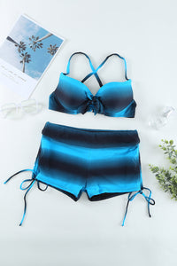 Thumbnail for Drawstring Sweetheart Neck Bikini Set - T - 2 COLORS -