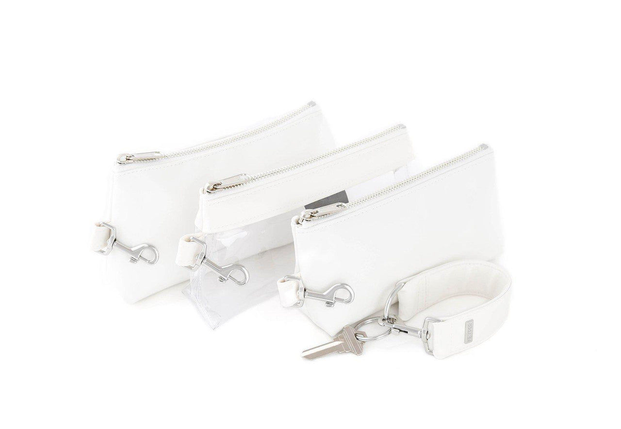 Keyper - Frost White Vegan Leather 4 PC WRISTLET SET -