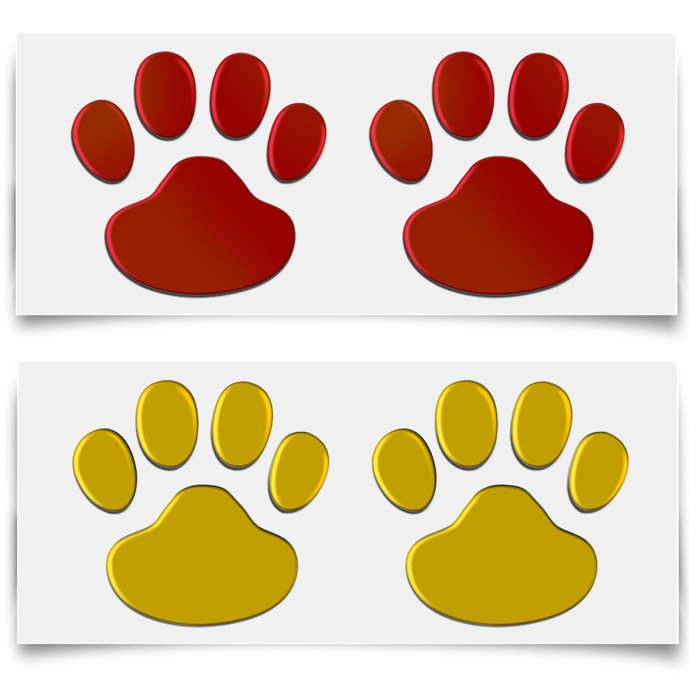 1 pair/Set 3D Stickers Paw - Bear Foot Prints Footprint Decal Car Stickers - [29 DAY DELIVERY] - 4 COLORS -