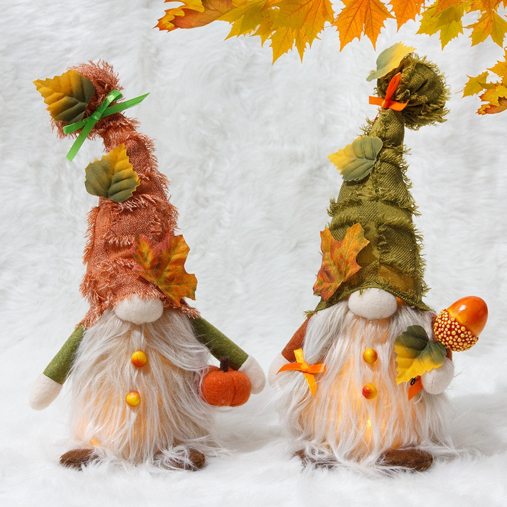 Autumn Decorations Plush Gnomes - Pumpkins Sunflowers - 12.89" - [14-20 DAY DELIVERY - 7 TYPES / COLORS -