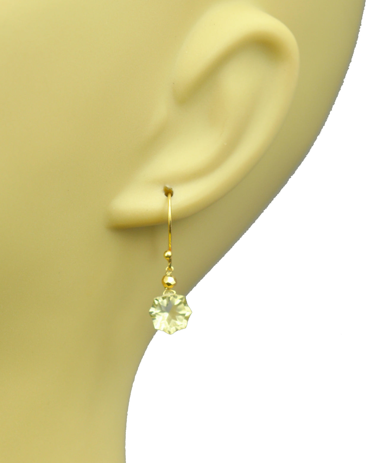 Gena Myint - Lemon Citrine Vermeil Drop Earrings -