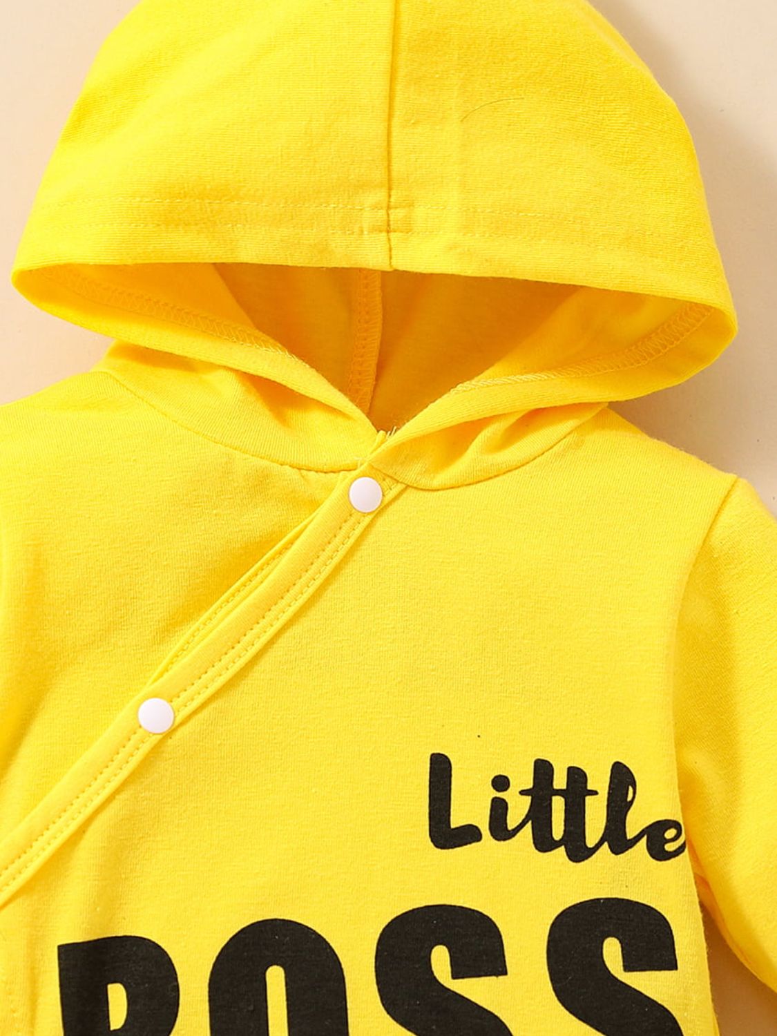 Baby LITTLE BOSS Graphic Hooded Jumpsuit - T - 6 SIZES - 2 COLORS -