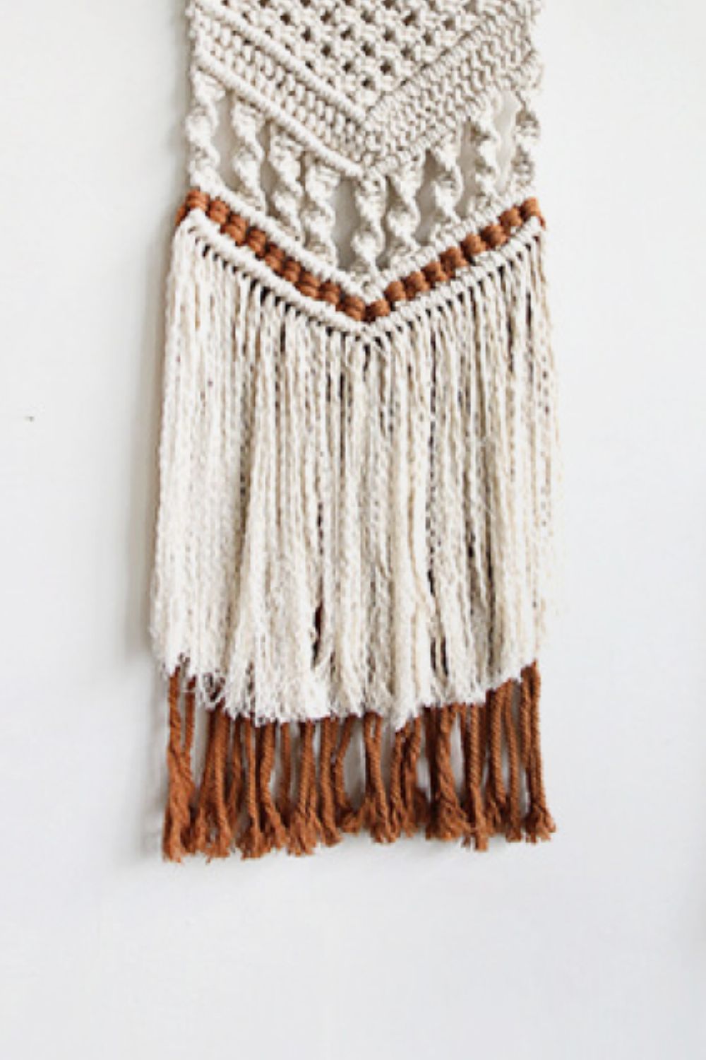 Macrame Fringe Wall Hanging - 21.6" X 11.8" - T - 3 COLORS -