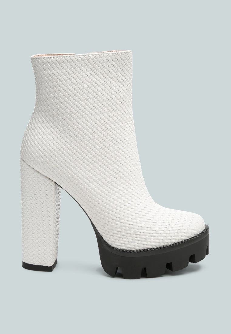 London Rag - Moleski Textured Block Heeled Boots - 2 COLORS -