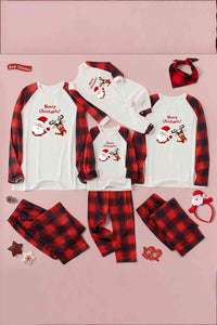 Thumbnail for MERRY CHRISTMAS Graphic Top and Plaid Pants Set - T - SOLD BY SIZE / 2 PCS. - 4 SIZES -