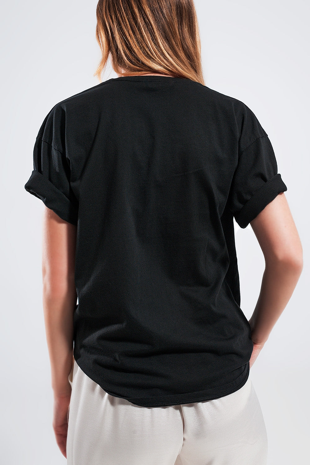 Q2 - Brooklyn T Shirt in Black - 1 COLOR -