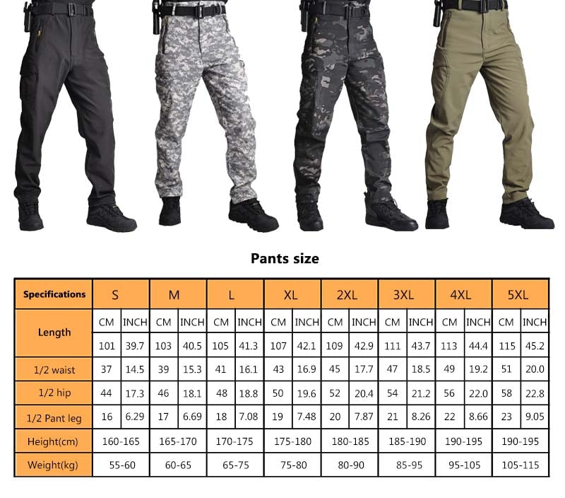 Men Tactical Pants - Cargo - camo - Military Pants - Airsoft Pants - Hunting Clothes - [11 DAY DELIVERY] - 12 COLORS -