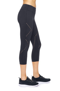 Thumbnail for Women's Diamond Laser Cut Capri - 1 COLOR -