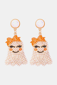 Thumbnail for Smiling Ghost Shape Synthetic Pearl Earrings - T - 4 COLORS -