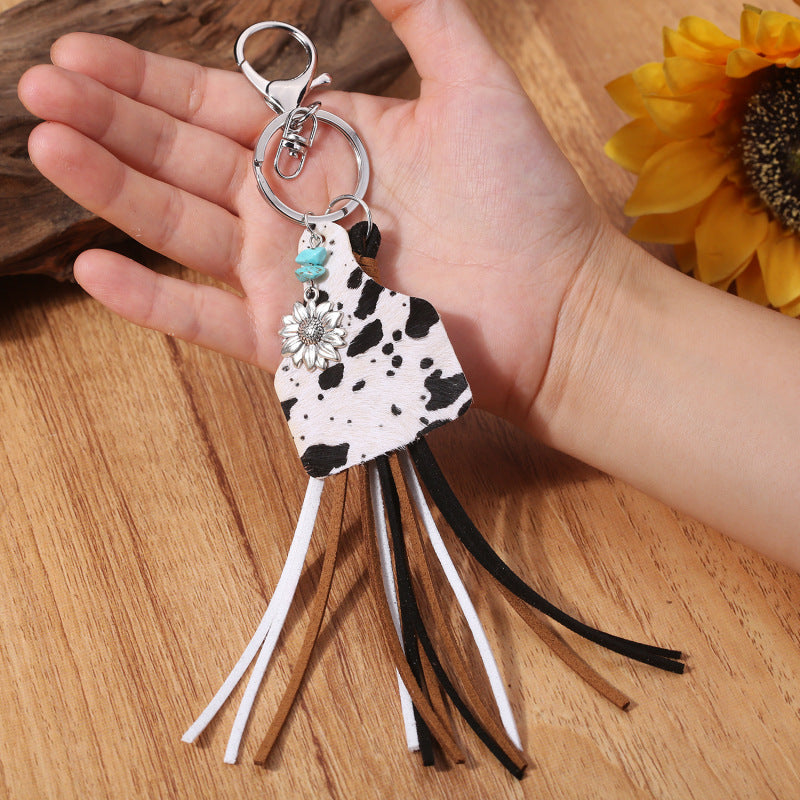 Turquoise Fringe Detail Key Chain - T - 10 STYLES -