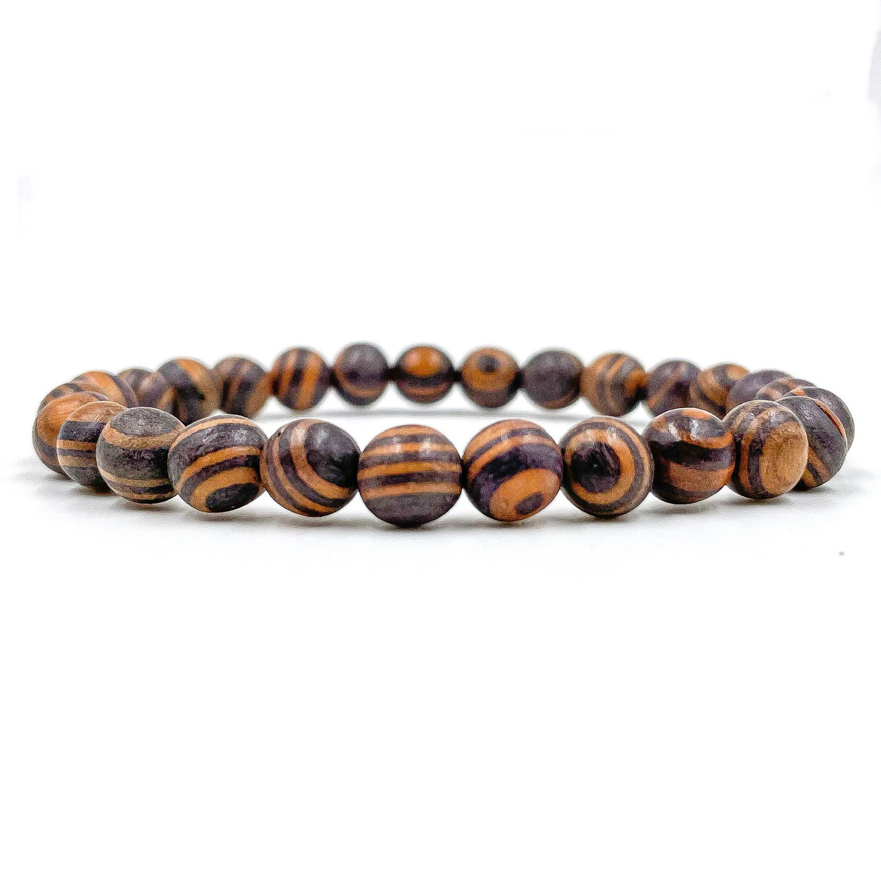 Union - Zebra Rosewood Mala Beaded Bracelet -