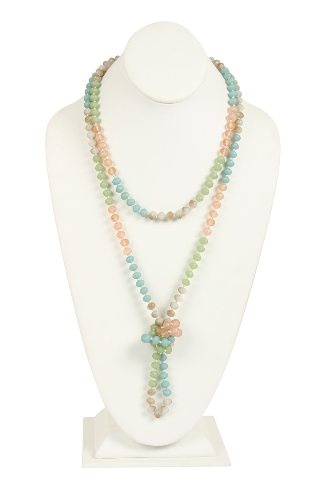 Riah Fashion - Multi Tone Glass Beads Necklace - 14 COLORS -