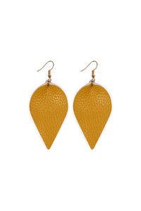 Thumbnail for Teardrop Shape Pinched Leather Earrings - 18 COLORS -