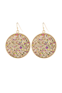 Thumbnail for Riah Fashion - Disc Sequin Leather Drop Earrings - 8 COLORS -