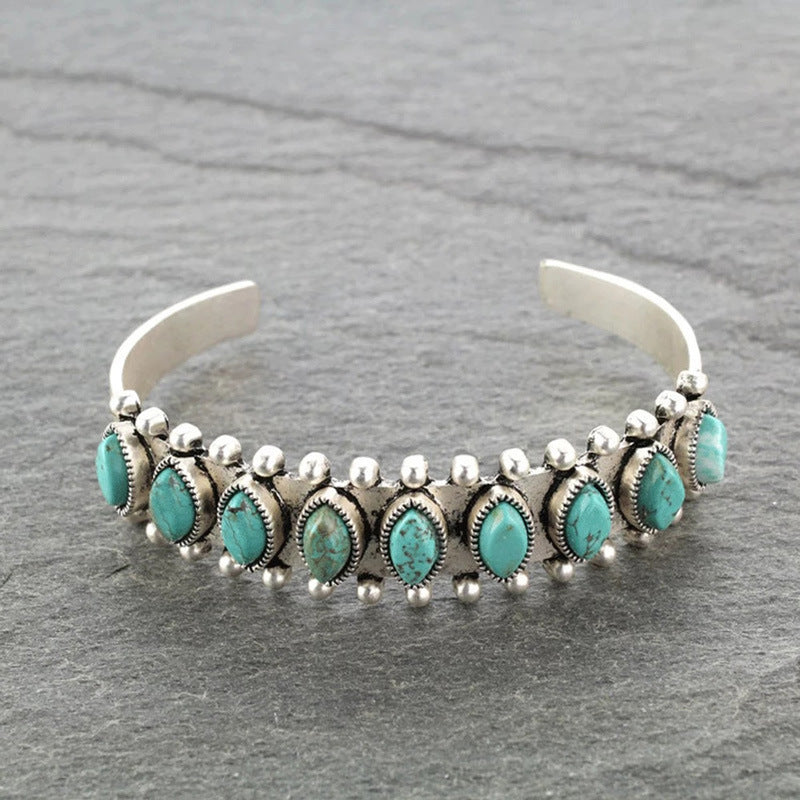 Turquoise Open Bracelet - T - 5 STYLES / COLORS -