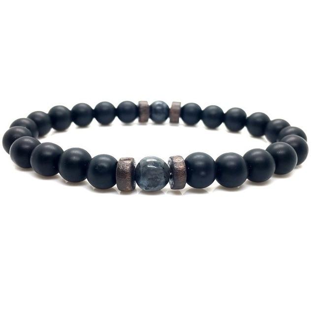 Men's Bracelet Natural Moonstone Bead Tibetan Buddha Bracelet Chakra Lava Stone Diffuser Bracelets -