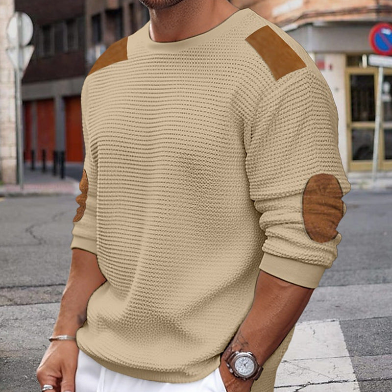 Men's casual pullover warm long sleeve sweater - K - 4 COLORS -