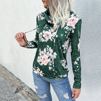 Thumbnail for New Ladies Long Sleeve Floral Print Sweatshirt - K - 1 PATTERN/7 COLORS -