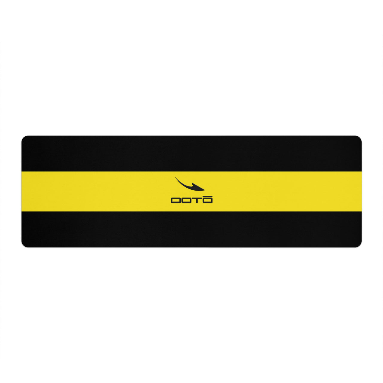 OOTO - Yoga Mat - Neon yellow stripe -