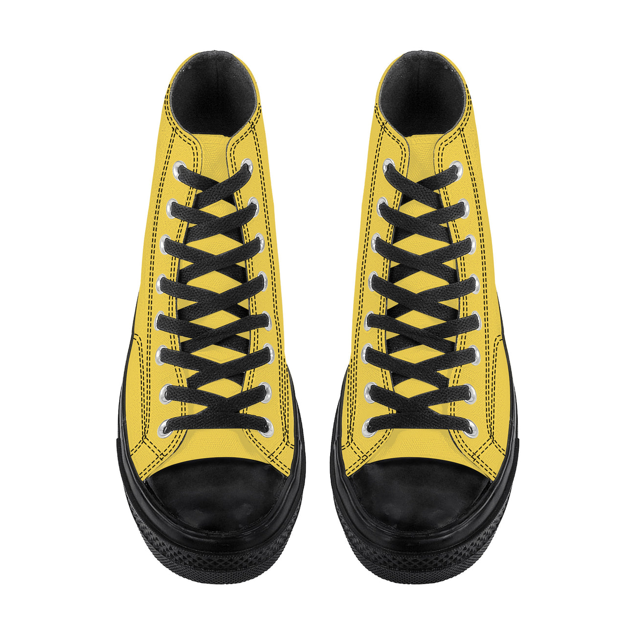 OOTO - LEMON WEDGE - High Top Canvas Shoes - Black soles - 1 COLOR -