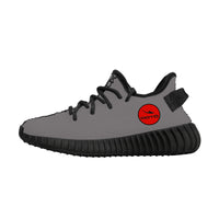 Thumbnail for OOTO - GRAY - RED BADGE - D18 Kids Mesh Knit Sneaker - Black soles - 1 COLOR -