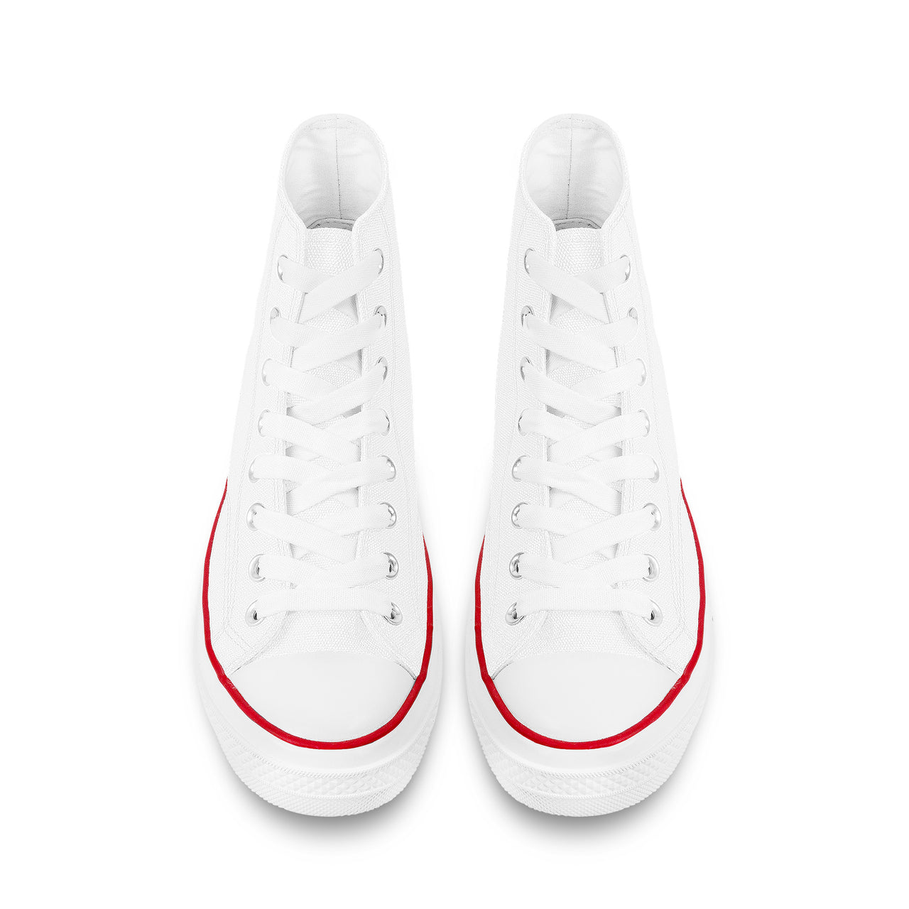 OOTO - GLYPHIC EN BLACK & RED - D70 High Top Canvas Shoes - White soles - 1 COLOR -