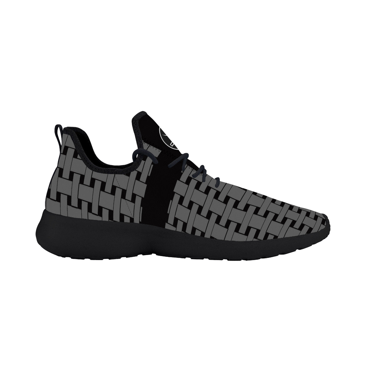 OOTO - Lightweight Mesh Knit Sneaker - GREY WEAVE ON BLACK - Black soles - 1 COLOR -