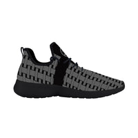 Thumbnail for OOTO - Lightweight Mesh Knit Sneaker - GREY WEAVE ON BLACK - Black soles - 1 COLOR -