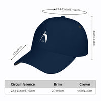 Thumbnail for OOTO - BIG STEPPIN GLYPHIC EN WHIE 3D PRINT - HC_T9 Curved Brim Baseball Cap - 1 COLOR -