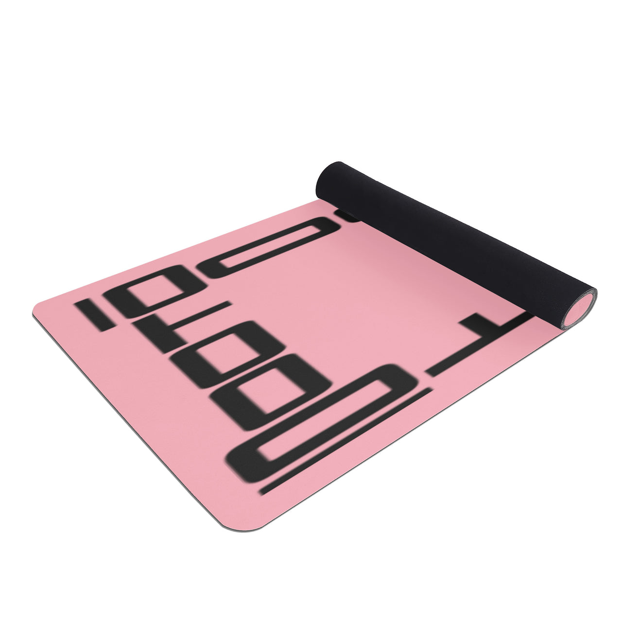 OOTO - Yoga Mat - Black frame on light pink