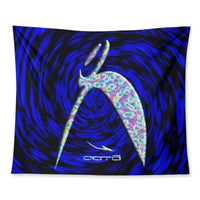 Thumbnail for OOTO - GLYPHIC BIG STEPPIN HAPPILY EN DARK TUNNEL - D34 Wall Tapestry - 3 SIZES -