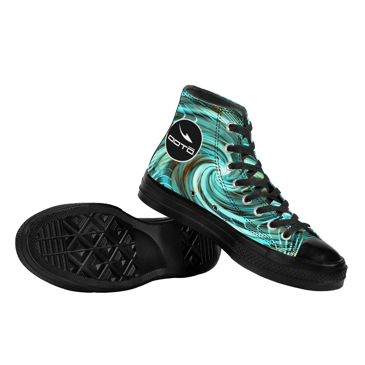 OOTO - GREEN REALITY AQUATIC PHASE - SF_D71 High Top Canvas Shoes - Black soles - 1 COLOR -