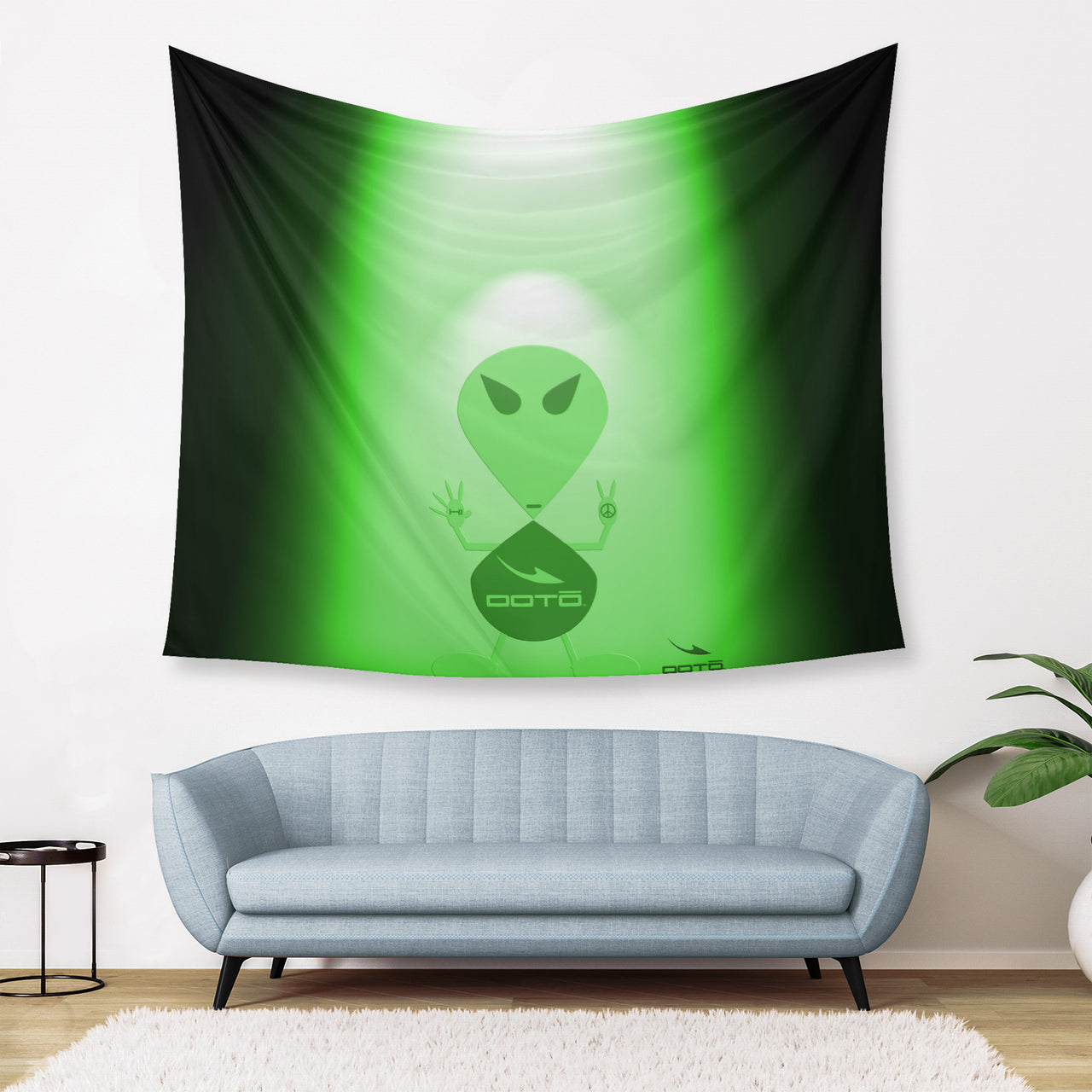 OOTO - AL LIME BEAM DOWN - Wall Tapestry - 3 SIZES -