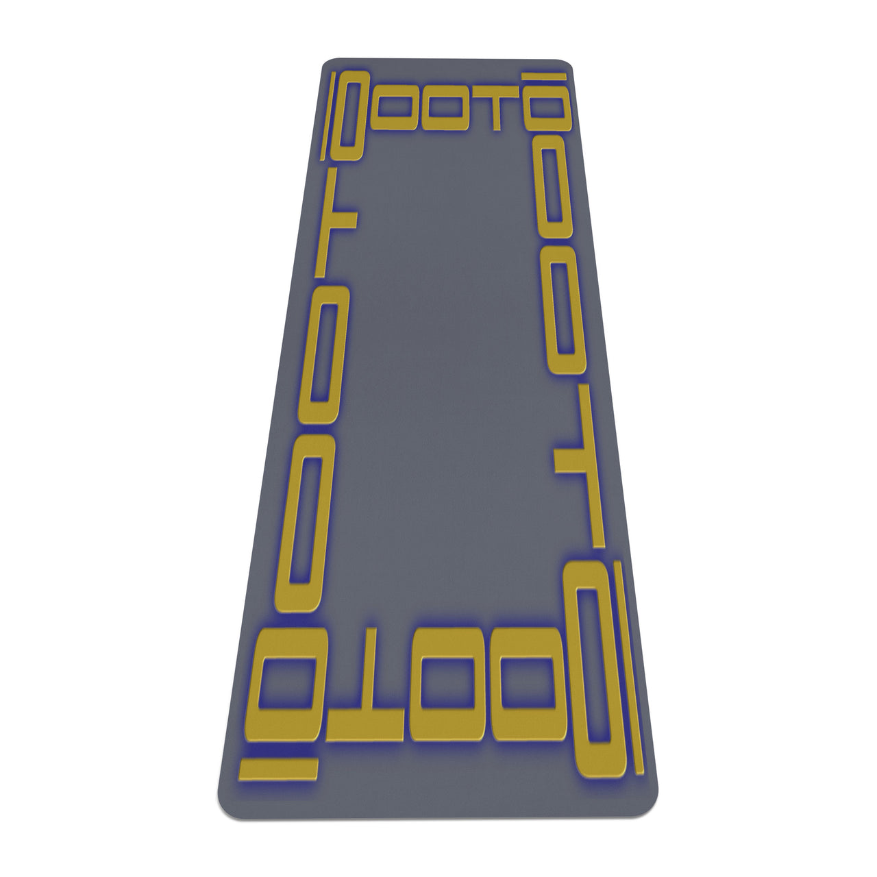 OOTO - Yoga Mat - Gold / Blue frame on gray