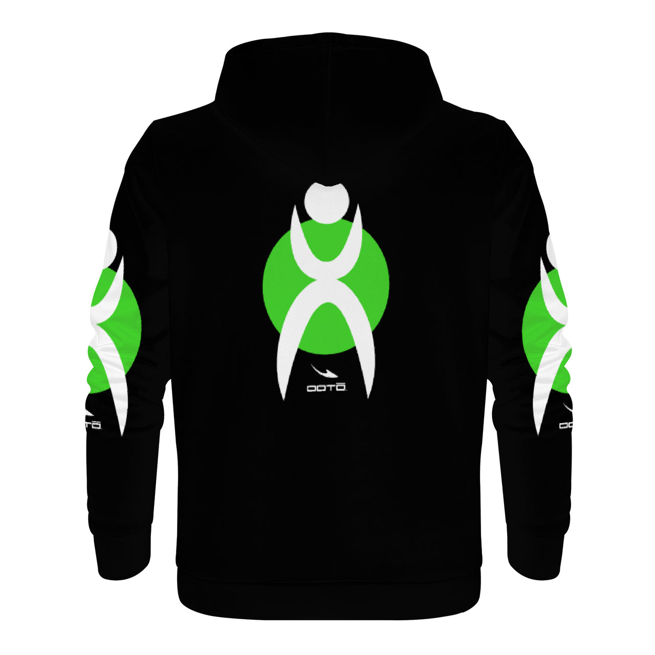 OOTO - GLYPHIC EN BLACK OVER LIME - Men's Hoodie - 1 COLOR -