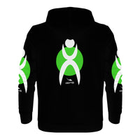 Thumbnail for OOTO - GLYPHIC EN BLACK OVER LIME - Men's Hoodie - 1 COLOR -