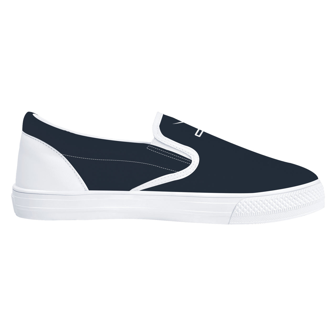 OOTO - DASH EN WHITE / DARK BLUE - D31 Slip-on Shoes - White soles - 1 COLOR -