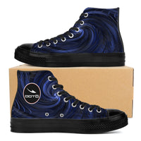 Thumbnail for OOTO - GREEN REALITY BLUE SHIFT - SF_D71 High Top Canvas Shoes - Black soles - 1 COLOR -