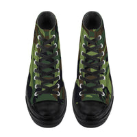 Thumbnail for OOTO - CAMO W/ GN - SF_D71 High Top Canvas Shoes - Black soles - 1 COLOR -