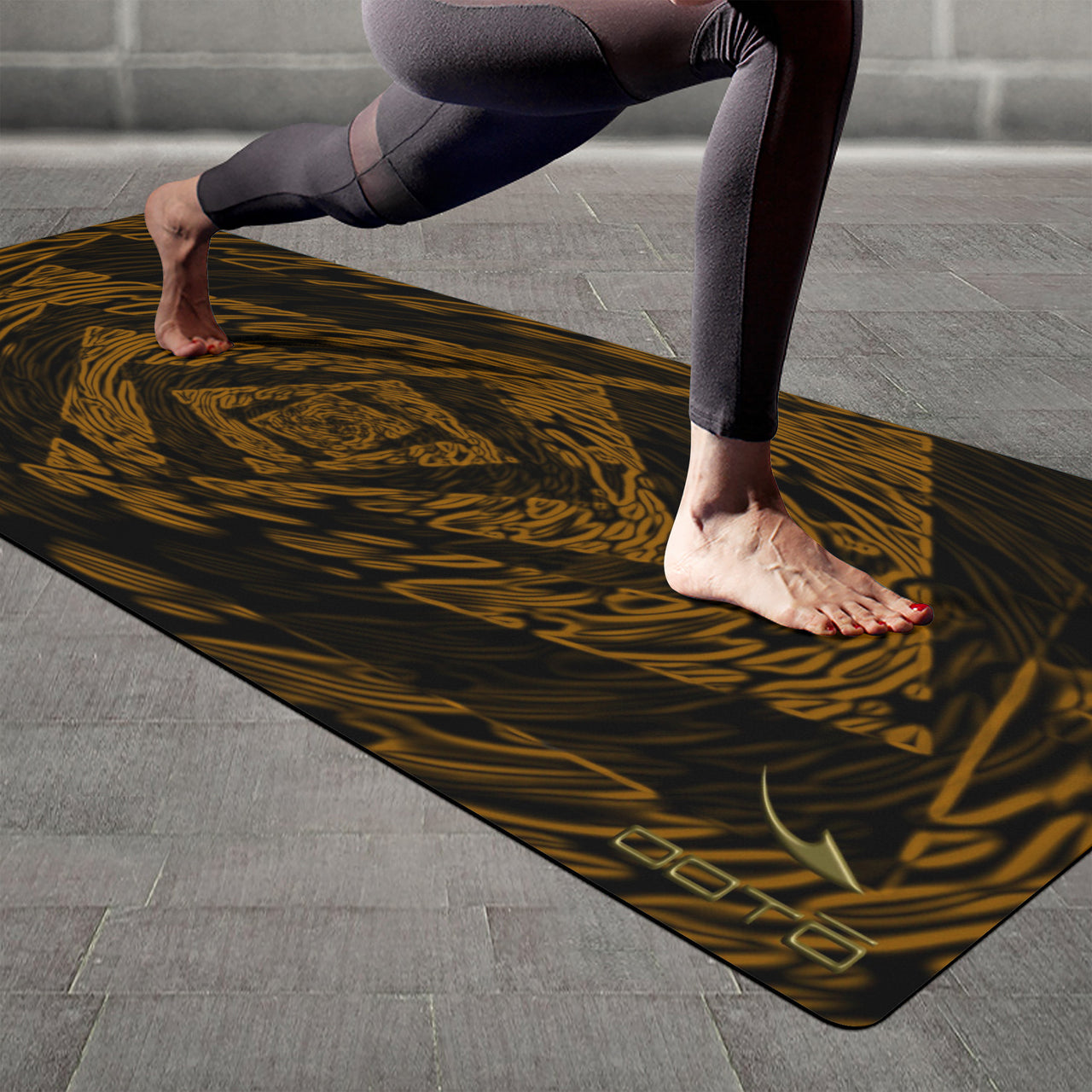 OOTO - Yoga Mat - Prescence of mind en golden olive -