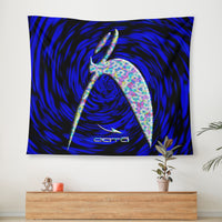 Thumbnail for OOTO - GLYPHIC BIG STEPPIN HAPPILY EN DARK TUNNEL - D34 Wall Tapestry - 3 SIZES -