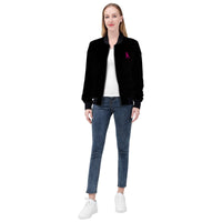 Thumbnail for OOTO - GLYPHIC EN PINK - SF_D80 Women's Bomber Jacket - 1 COLOR -