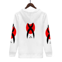 Thumbnail for OOTO - GLYPHIC EN BLACK OVER RED - Men's Hoodie - 1 COLOR -